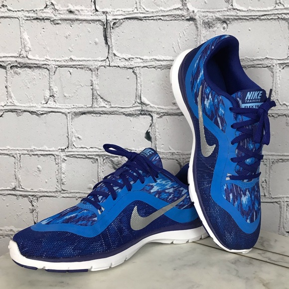 Nike Training Flex Trainer 6 Print Womens Blue Running Shoes Size 6.5 831578-401 - Picture 12 of 12